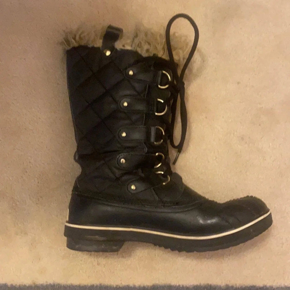 Sorel Waterproof Insulated Faux Fur Winter Snow Boots Size 8